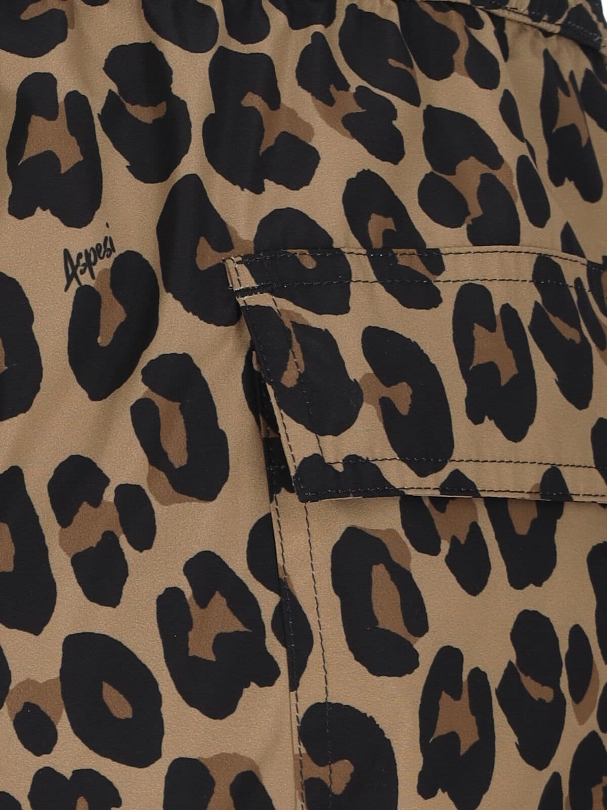 Aspesi Leopard Print Swim Shorts