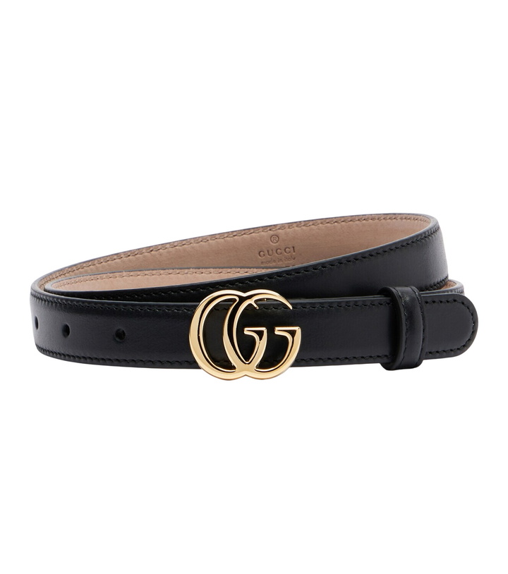 Gucci Brown Double G Leather Belt Gucci display picture 1