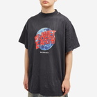 Balenciaga Men's Planet Earth Oversized T-Shirt in Washed Black