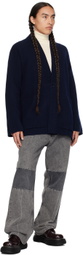 LISA YANG Navy Lance Cardigan