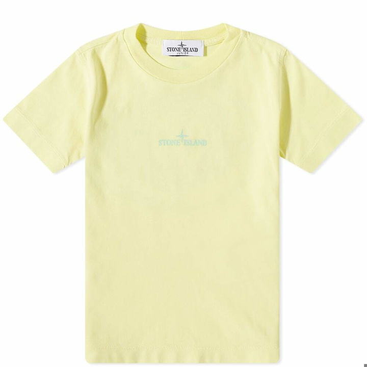 Photo: Stone Island Junior Centre Logo T-Shirt in Lemon