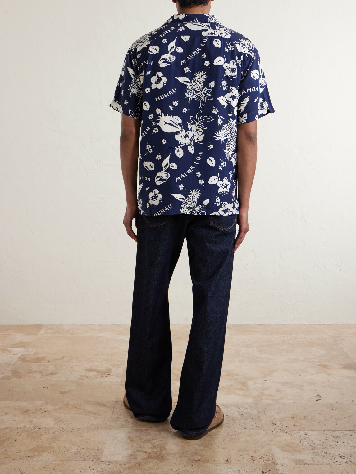 Hartford - Palmito Camp-Collar Printed Shirt - Blue