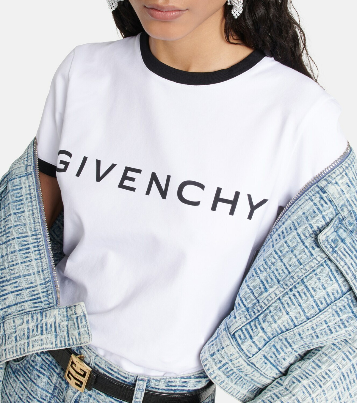 【GIVENCHY】Cotton-blend jersey T-shirt Givenchy - Cotton-blend jersey T-shirt Givenchy