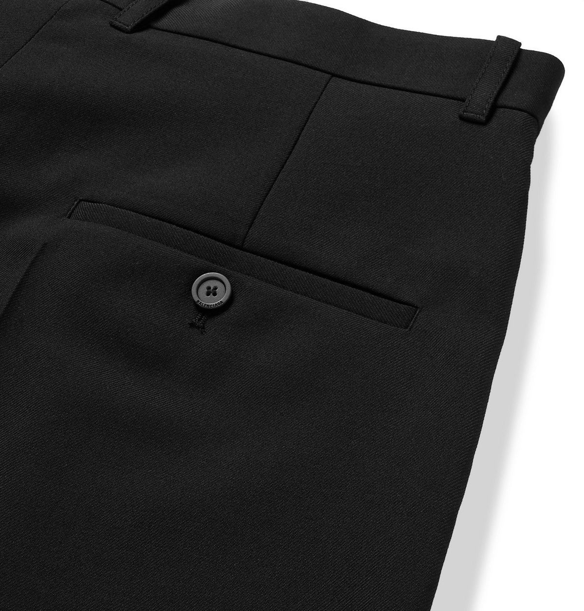Balenciaga - Pleated Wool-Blend Twill Trousers - Black Balenciaga