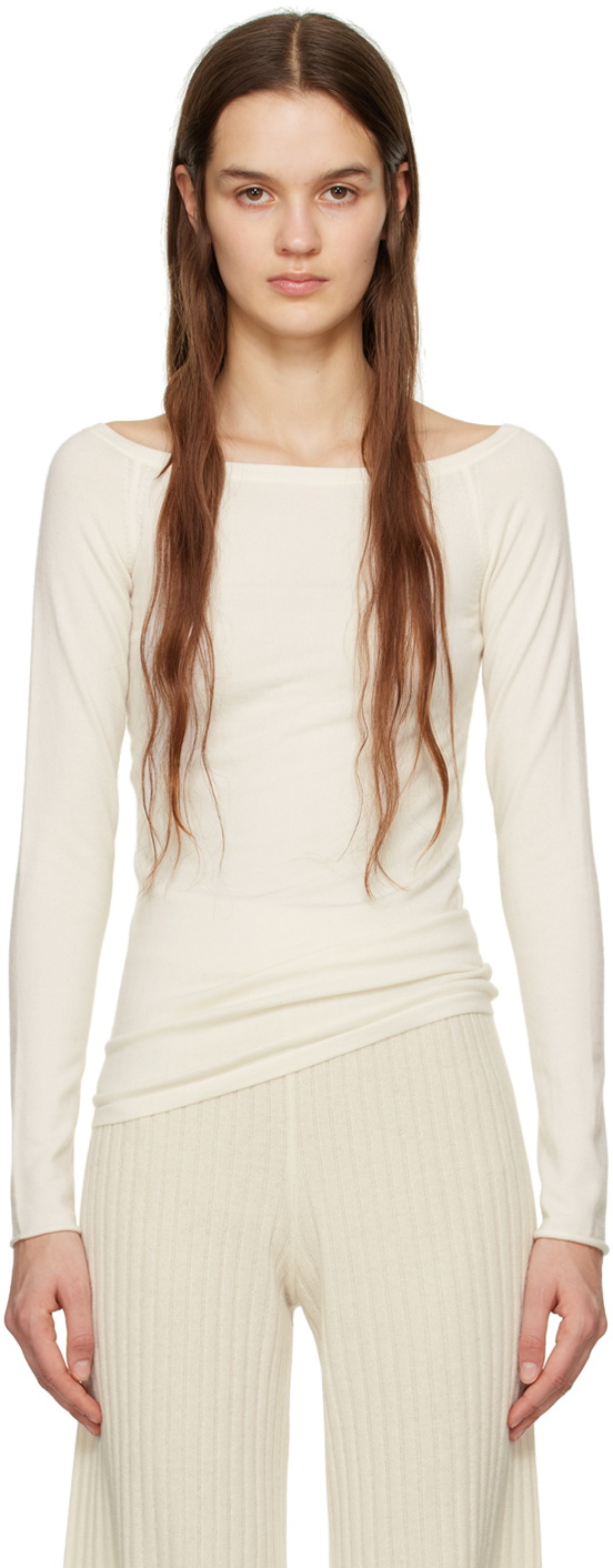 LISA YANG Off-White 'The Kathy' Long Sleeve T-Shirt Lisa Yang
