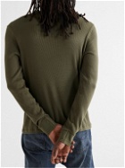 Faherty - Legend™ Waffle-Knit Stretch Pima Cotton and Modal-Blend T-Shirt - Green