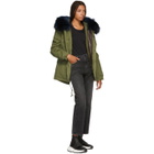 Mr and Mrs Italy Green and Blue Quilted Fur Jacket