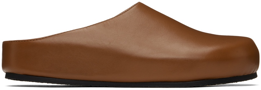 Photo: Studio Nicholson SSENSE Exclusive Brown Wearing Slip-On Loafers