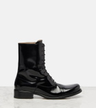 The Row Kai leather lace-up boots