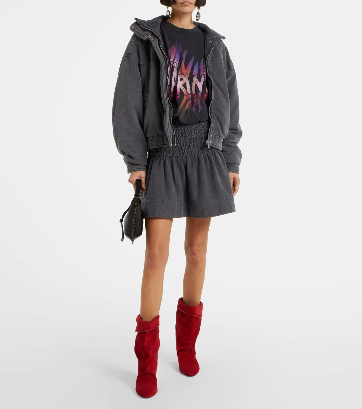 Marant Etoile Pacifica high-rise cotton miniskirt
