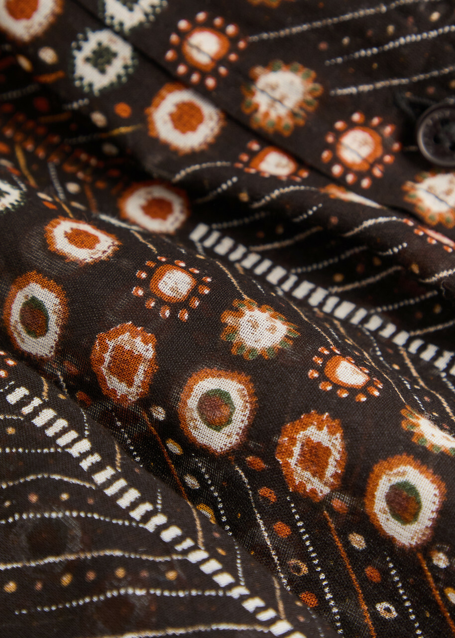 Isabel Marant étoile Mexica Printed Sheer Cotton Blouse Black
