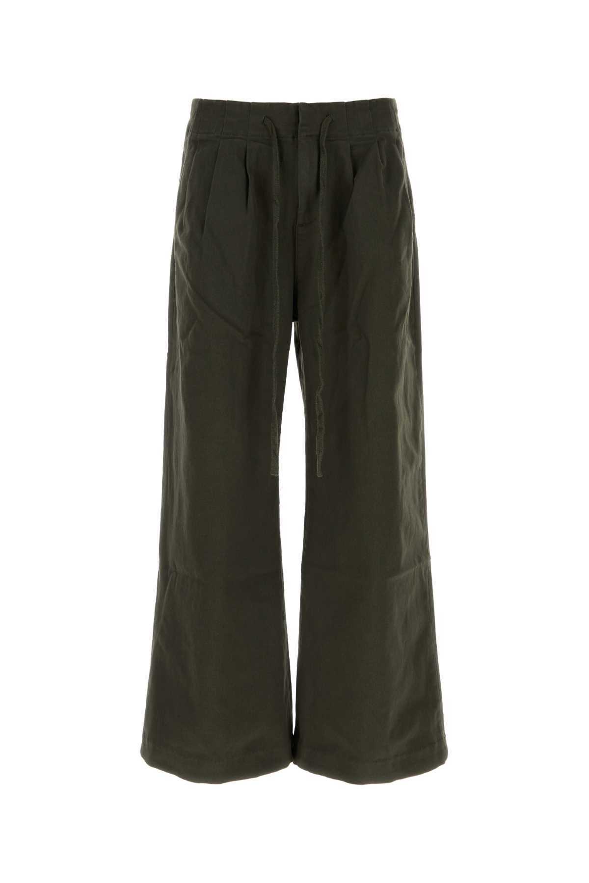 Entire Studios Olive Green Stretch Cotton Pant