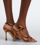 Manolo Blahnik Tibula metallic leather sandals