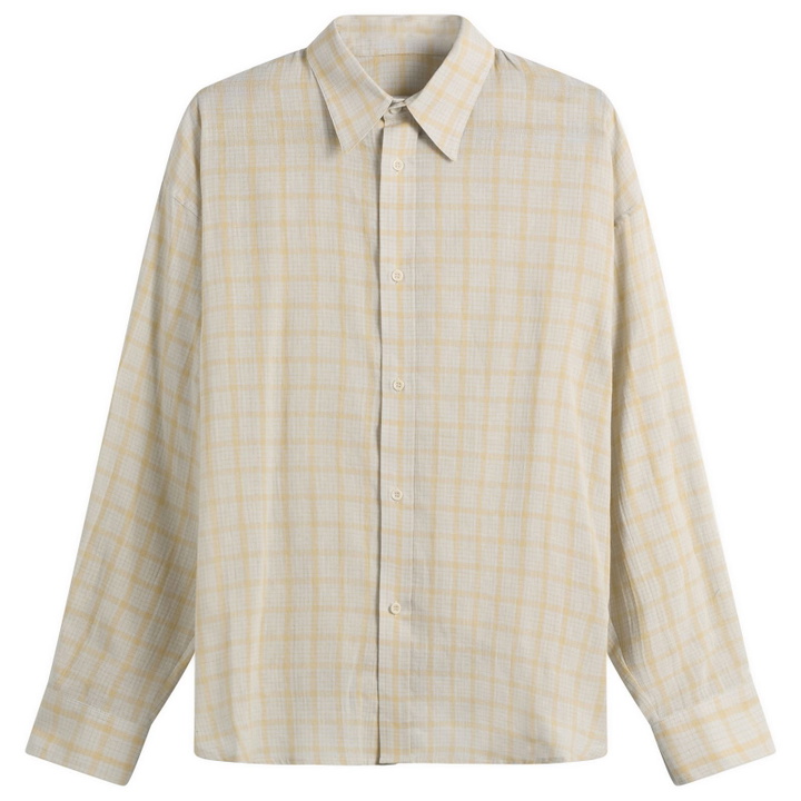Photo: Sage Nation Men's Chisholm Check Shirt in Blue/Yellow Check