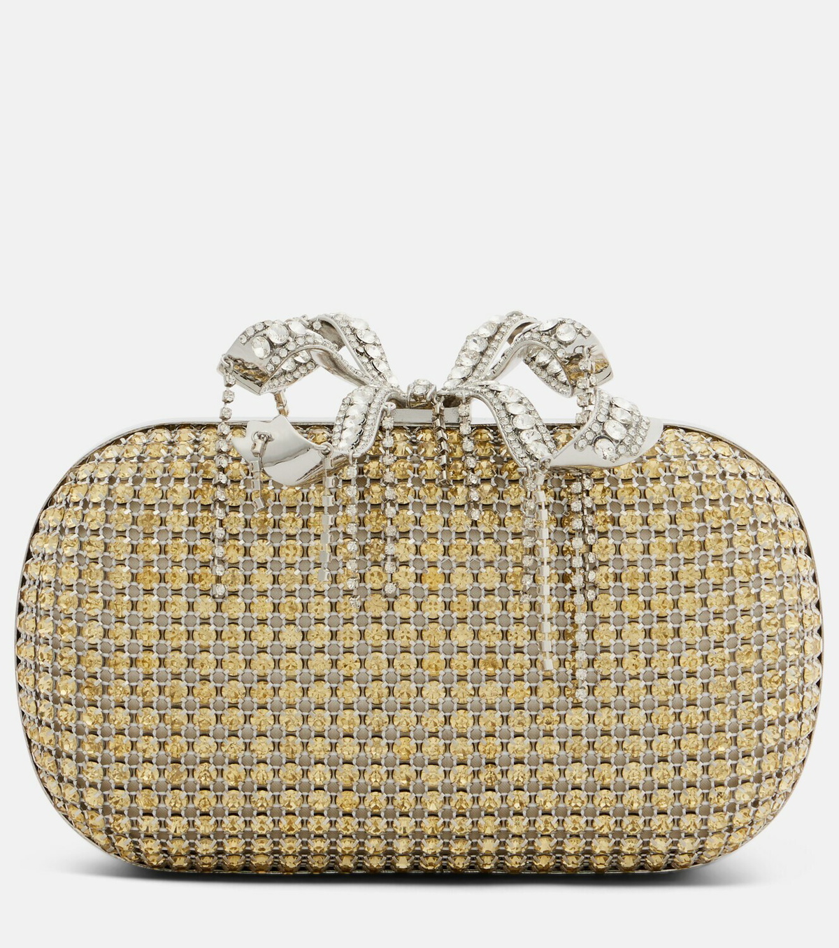 Self-Portrait Crystal-embellished box clutch