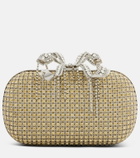 Self-Portrait Crystal-embellished box clutch