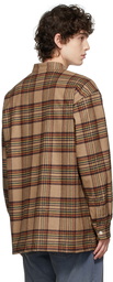 Drôle De Monsieur Brown Checked Shirt