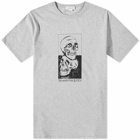 Alexander McQueen Men's Double Skull Logo T-Shirt in Pale Grey/Black