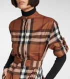Burberry - Checked wool shirt dress