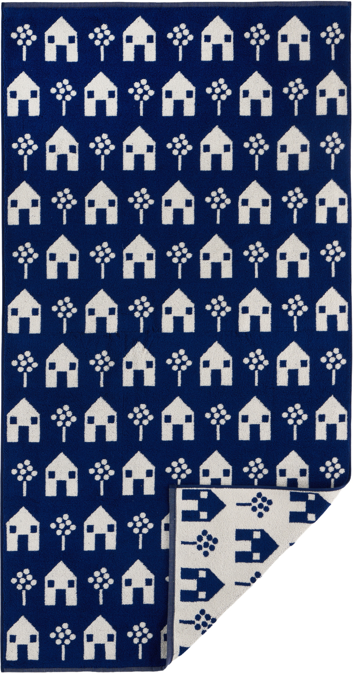 Dusen Dusen Navy Pattern Towel Set, 5 pcs