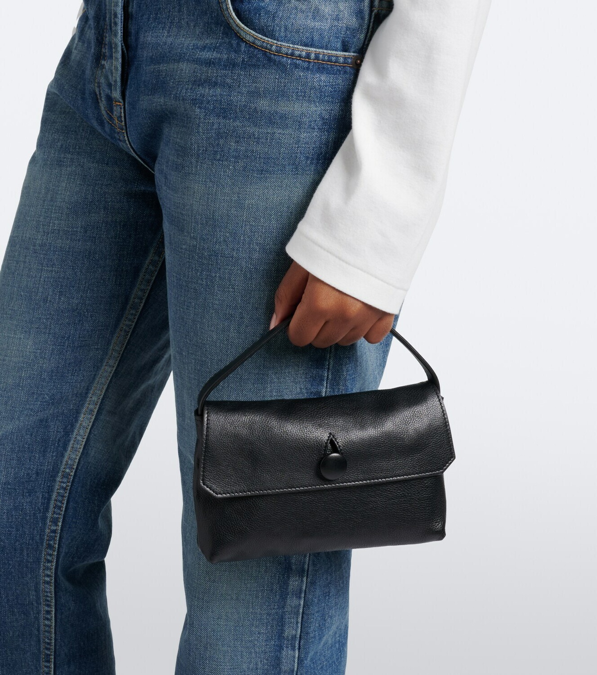 The Row Sally Small leather top-handle bag