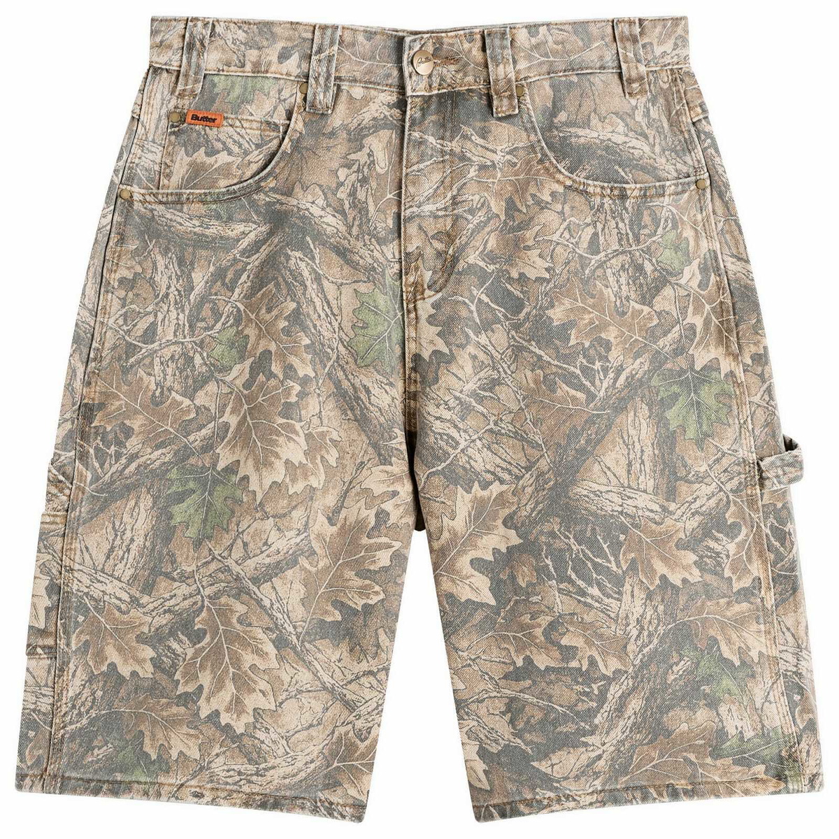Butter Goods Men's Carpenter Denim Shorts in Forest Camo