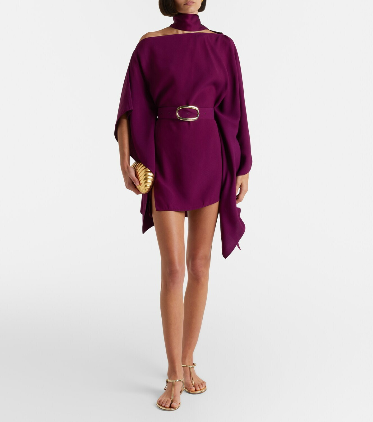 Taller Marmo Taylor belted one-shoulder kaftan