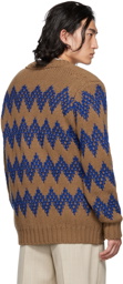 Missoni Brown & Blue Jacquard Cardigan