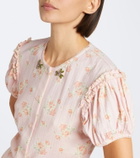 Simone Rocha Crystal-embellished floral cotton cardigan