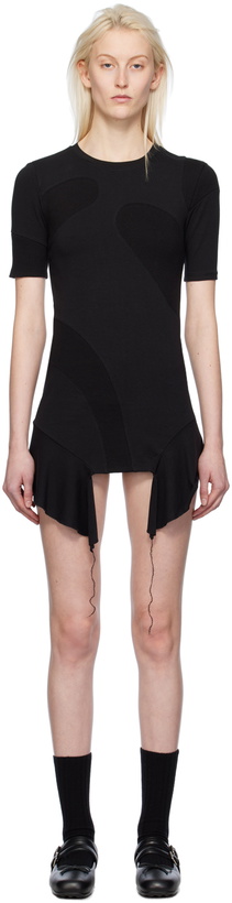 Photo: OPEN YY Black Paneled Minidress