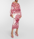 Dolce&Gabbana Printed silk chiffon blouse