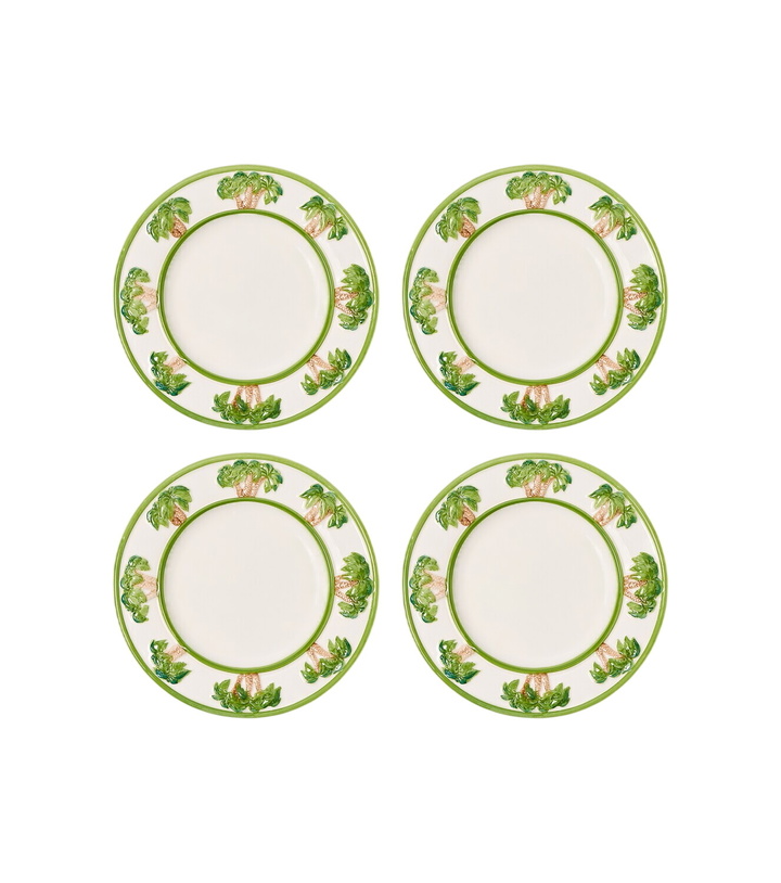 Photo: Les-Ottomans Palms set of 4 ceramic dessert plates