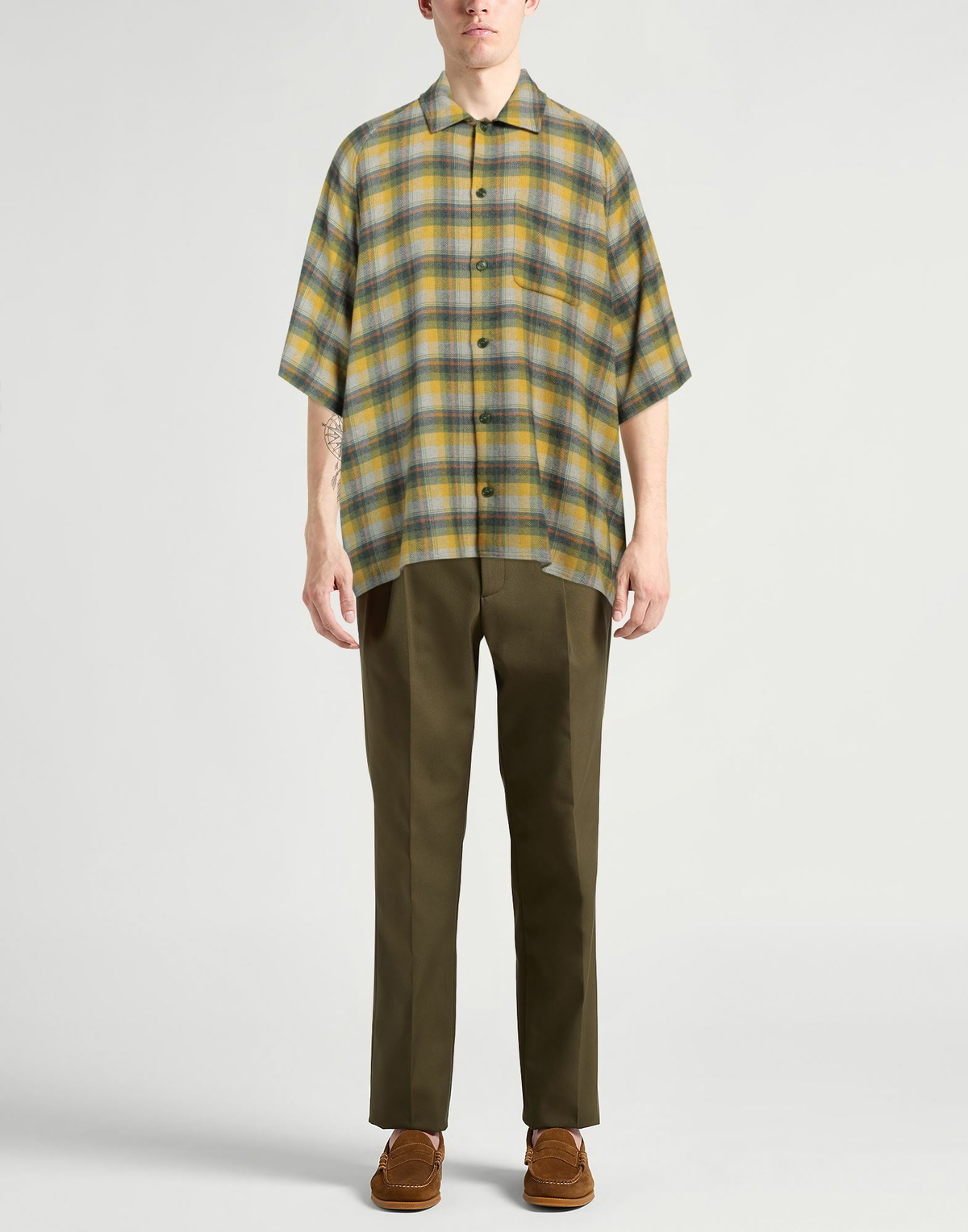 Zegna Mens Shirt in Yellow