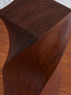 Assouline - Twist Wood and Suede-Trimmed Bookend