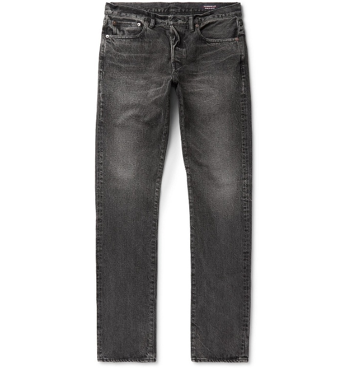 Photo: The Workers Club - Slim-Fit Selvedge Denim Jeans - Black