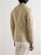 Mr P. - Slim-Fit Unstructured Garment-Dyed Cotton and Linen-Blend Twill Blazer - Neutrals
