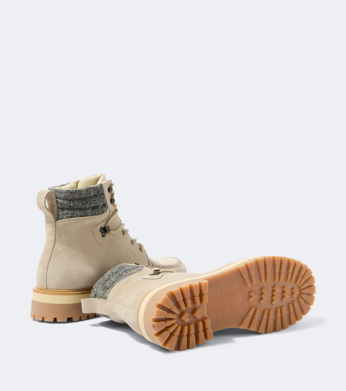 Eleventy Suede lace-up boots