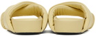 Jil Sander Yellow Oversize Wrapped Sandals