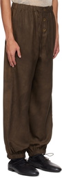 Aviva Jifei Xue Brown Drawstring Lounge Pants