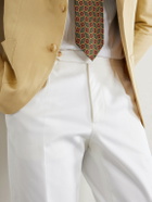 De Petrillo - Straight-Leg Cotton-Blend Twill Trousers - White