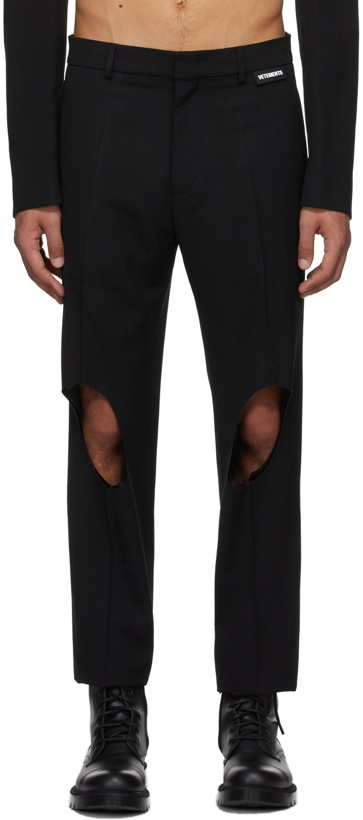 Photo: VETEMENTS Black Cut-Out Trousers