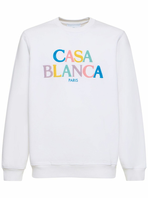 Photo: CASABLANCA Stacked Logo Chenille Sweatshirt