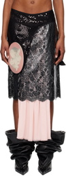 ALL-IN Black & Pink Display Maxi Skirt