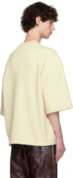 Jil Sander Yellow Padded Shoulders T-Shirt