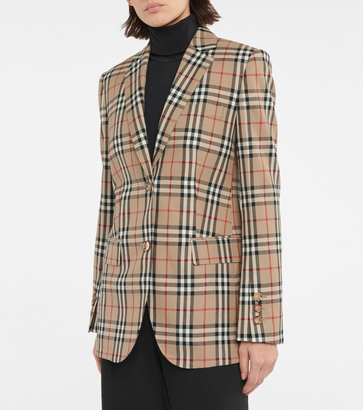 Burberry check blazer fashion