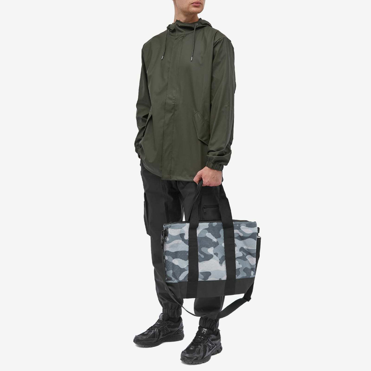 Rains Men's Mesh Tote Bag Mini in Camo