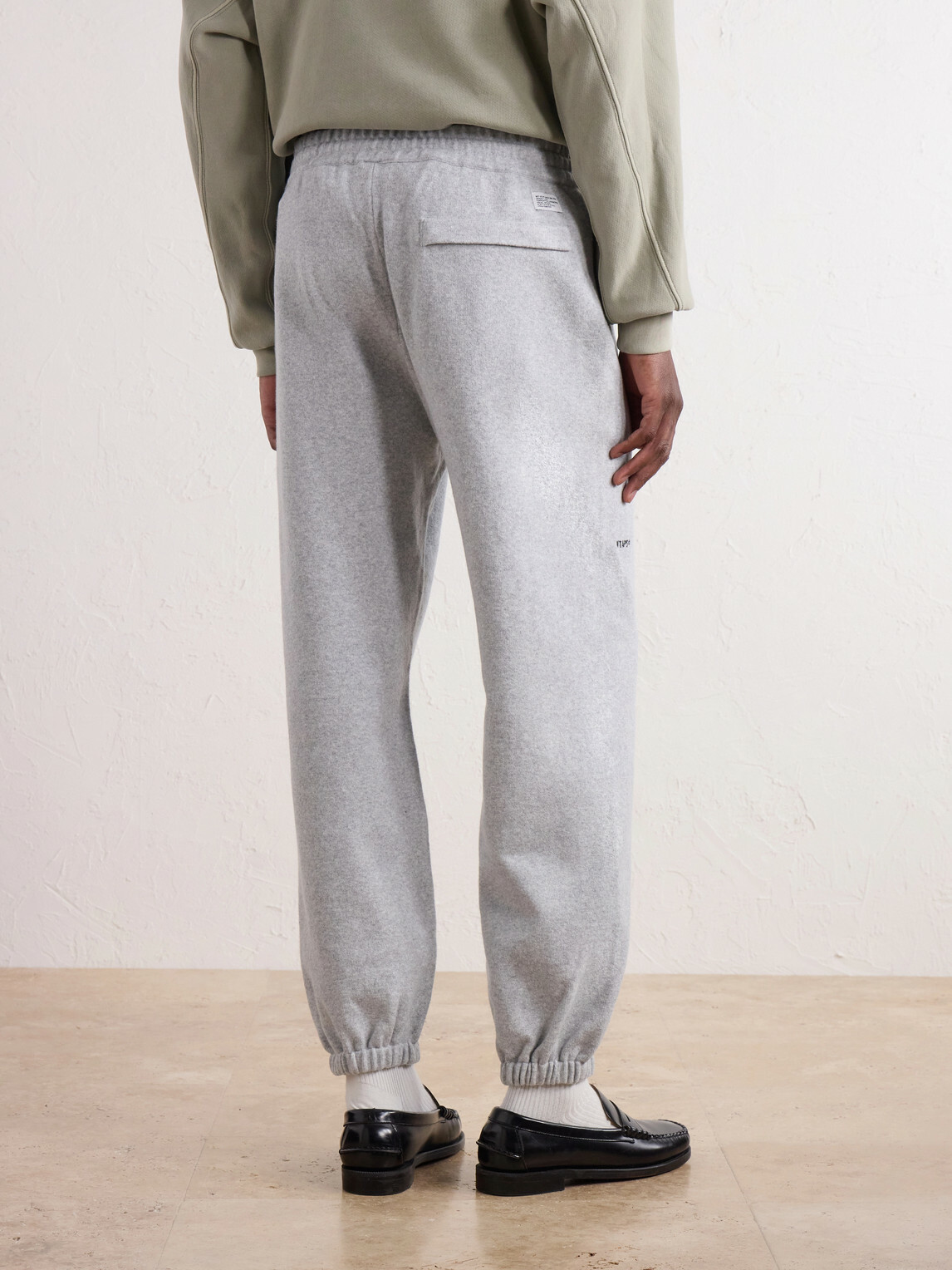 WTAPS - Tapered Logo-Embroidered Cotton-Blend Jersey Sweatpants - Gray