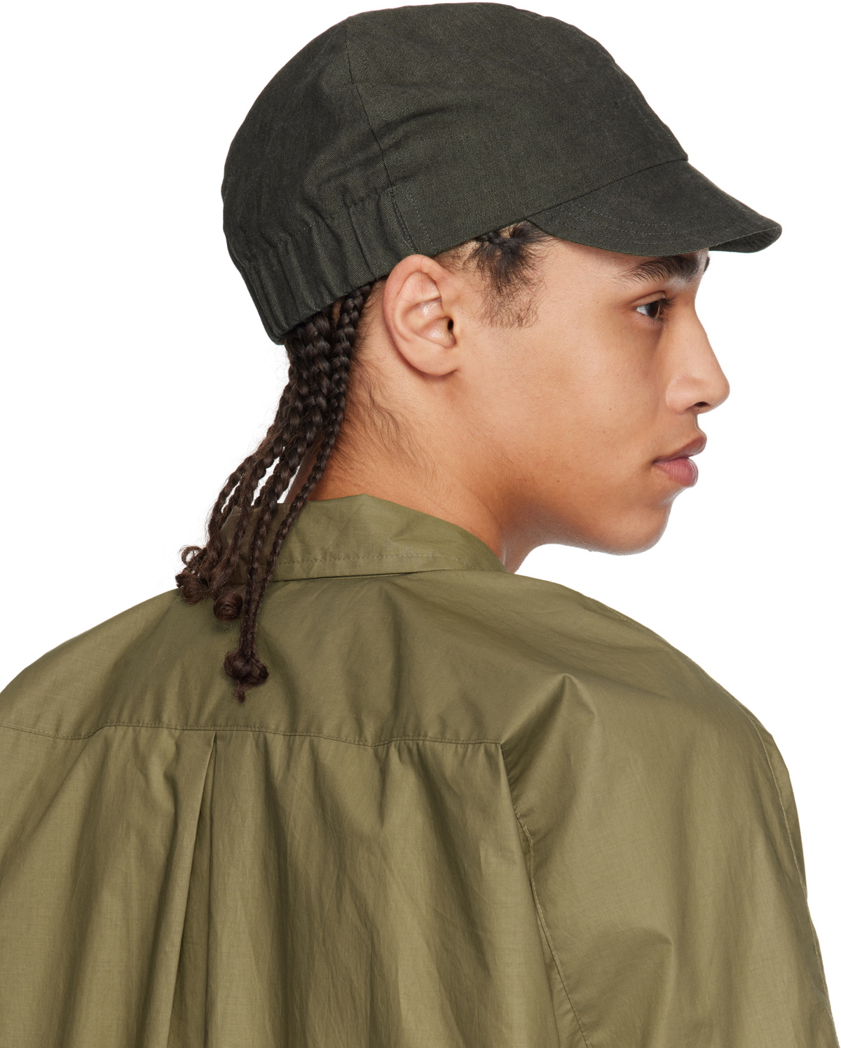 Jan-Jan Van Essche Black O-Project Brushed LT Canvas Baseball Cap