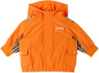 Burberry Baby Orange Vintage Check Panel Jacket