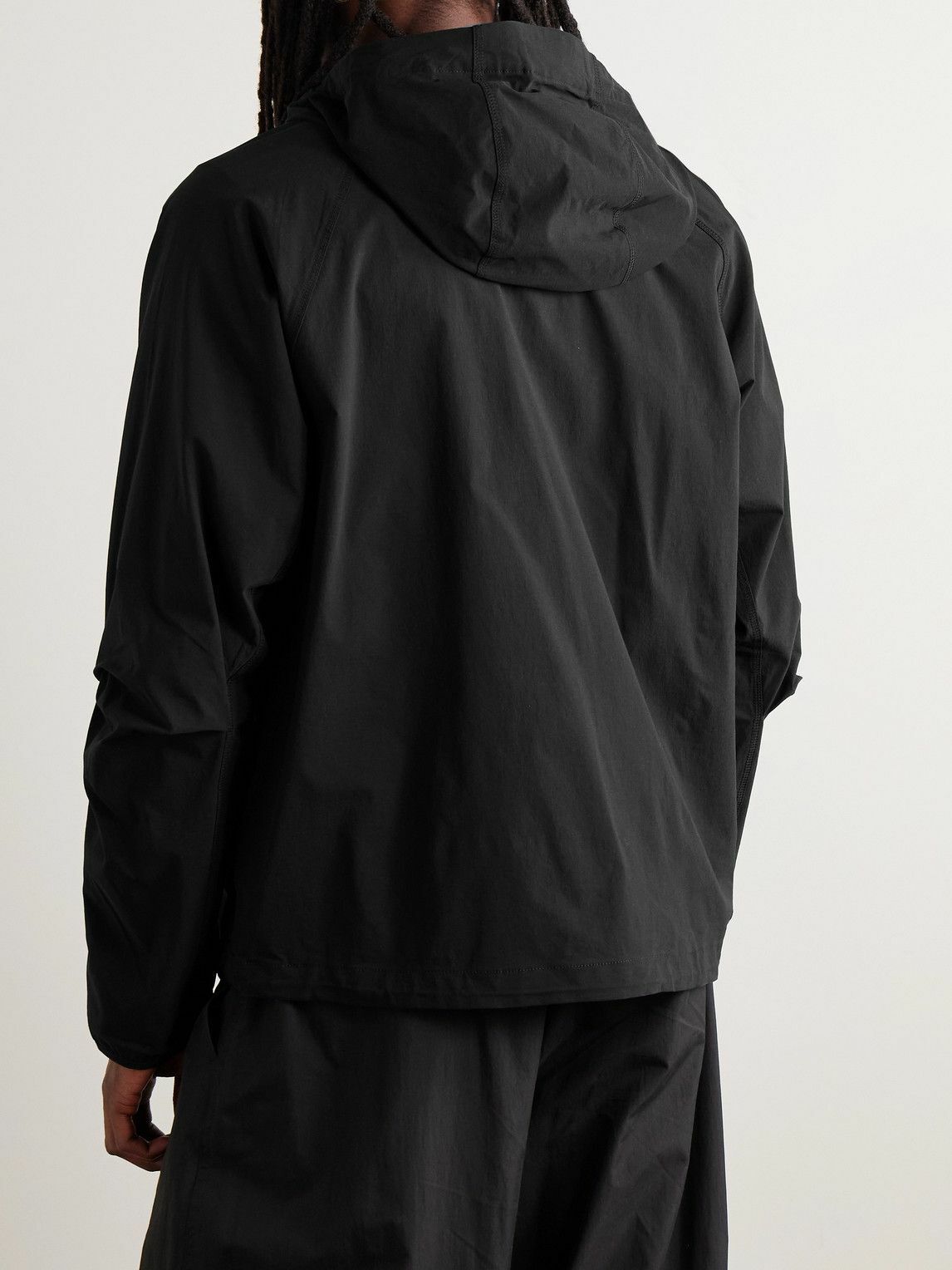 Nike - Tech Logo-Print Stretch-Nylon Hooded Jacket - Black Nike